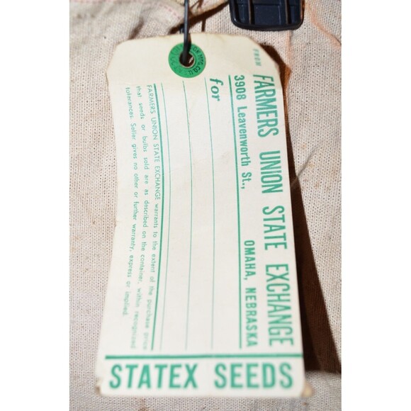 Vtg Statex Quality Seed Sack Bag Feed Farmers Union State Exchange Omaha, NE - Picture 5 of 10